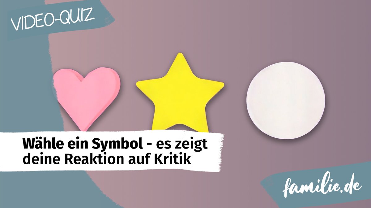 Wähle ein Symbol und erfahre, wie du mit Kritik umgehst
