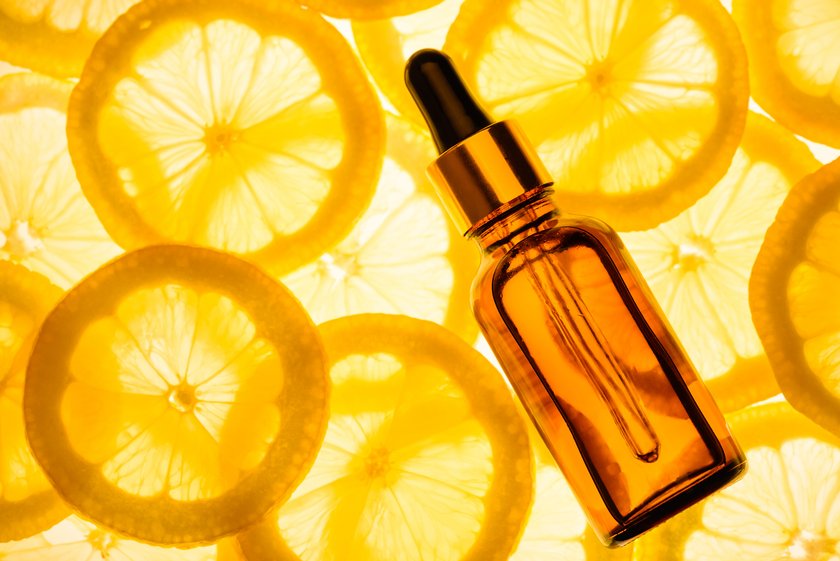 Citrus essential oil, vitamin c serum, beauty care aroma therapy.